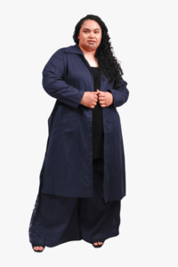 Size 1 16: TCD Cleo Summer Coat Split - Navy Ink