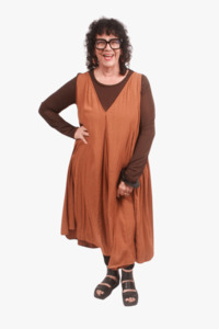 Size 1 16: TCD Godet Dress - Cinnamon