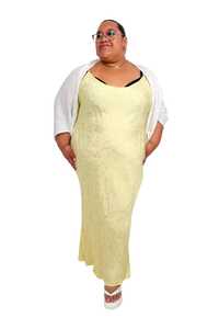 Tcd The Carpenters Daughter: TCD Long Bias Slip Dress - Butter Yellow Satin