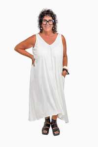 TCD Long Athena Dress - Cream