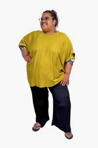 TCD - Woven Tee  Top - Mustard Print