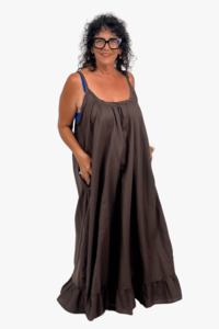 TCD Maxi Baby Doll Dress - Chocolate Brown LAST ONE size 20-24