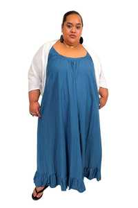 Tcd The Carpenters Daughter: TCD Maxi Baby Doll Dress - Steel Blue