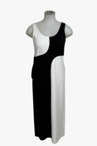 TCD Sample - Long La Bella Dress - Black and White