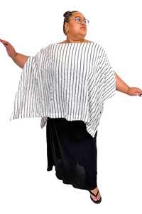 Gorjis Coverall Top - Navy Stripe