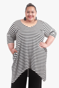 Lucky Lasts: TCD Ring My Bell Top - Cream Stripes (Lucky Last - L)