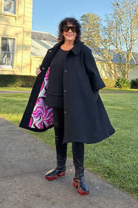 Tcd The Carpenters Daughter: TCD Windsor Coat - Black Wool (Lucky Last - S)