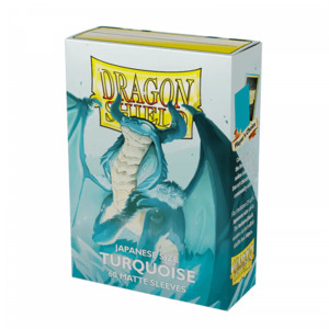 Card Sleeves Yu Gi Oh Sized: Dragonshield Sleeves - Matte Turquoise (Japanese Size)