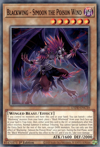 Yu Gi Oh Singles Tcg Collector Nz: Blackwing - Simoon the Poison Wind [L5DD-ENC10] Common