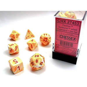 Dice Tcg Collector Nz: Chessex - Polyhedral 7-Die Set - Festive
