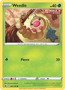 Pokemon Tcg Sword Shield Chilling Reign Tcg Collector Nz: Weedle (001/198) [Sword & Shield: Chilling Reign]