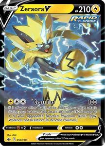 Pokemon Tcg Sword Shield Chilling Reign Tcg Collector Nz: Zeraora V (053/198) [Sword & Shield: Chilling Reign]