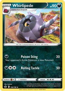 Pokemon Tcg Sword Shield Chilling Reign Tcg Collector Nz: Whirlipede (106/198) [Sword & Shield: Chilling Reign]