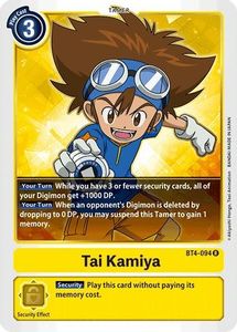 Bt4 Great Legend Tcg Collector Nz: Tai Kamiya [BT4-094] [Great Legend]