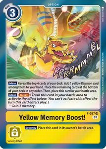 Digimon Promotional Cards Tcg Collector Nz: Yellow Memory Boost! [P-037] [Promotional Cards]