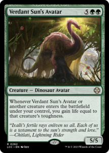 Mtg Singles Instock: Verdant Sun's Avatar [The Lost Caverns of Ixalan Commander]