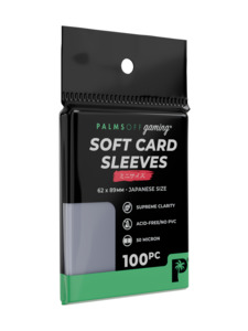 Card Sleeves Yu Gi Oh Sized: Palms Off - Soft Sleeves (100PC) (Japanese Sized) Clear