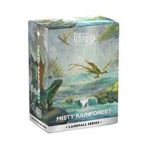 Card Sleeves Standard Sized Tcg Collector Nz: Dragonshield Sleeves - MTG Landfall Series: Misty Rainforest (Matte Dual Art) (Standard Sized)