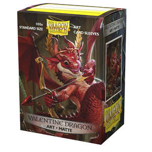 Card Sleeves Standard Sized Tcg Collector Nz: Dragonshield Sleeves - Valentine Dragon 2 Matte Art (Standard Sized)