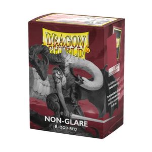 Dragonshield Sleeves - Blood Red Matte Sleeves (NON-GLARE) (Standard Size 100 Pack)