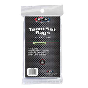 Card Holders Toploaders: BCW - Team Bags Set Resealable (100) Clear