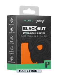 Card Sleeves Standard Sized Tcg Collector Nz: Palms Off - Blackout Deck Sleeves (100) (Matte Front)