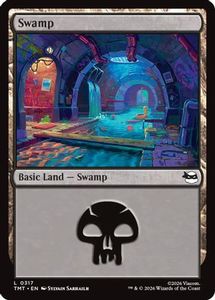 Mtg Singles Instock: Swamp (0317) (TMT-317) - Teenage Mutant Ninja Turtles
