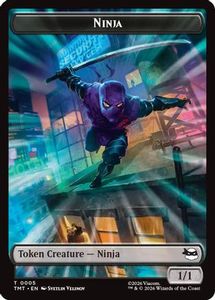 Mtg Singles Instock: Ninja // Mutagen Double-Sided Token (TMT-5 // 9) - Teenage Mutant Ninja Turtles