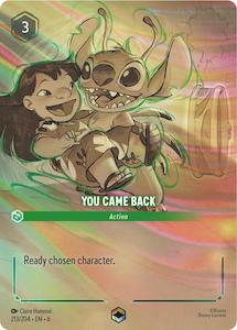 Lorcana Single: You Came Back (Enchanted) (213/204) [Azurite Sea]
