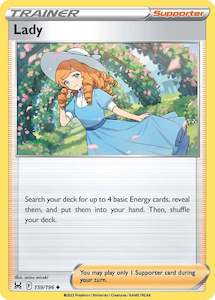 Pokemon Singles Instock: Lady (159/196) [Sword & Shield: Lost Origin]