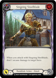 Flesh And Blood Tales Of Aria Unlimited Edition: Singeing Steelblade (Red) [U-ELE230] (Tales of Aria Unlimited)  Unlimited Rainbow Foil