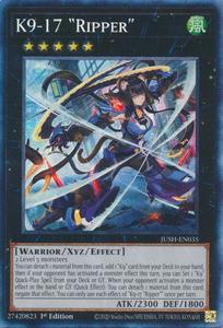 Yugioh Singles Instock: K9-17 "Ripper" (CR) [JUSH-EN035] Collector's Rare