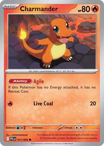 Pokemon Singles Instock: Charmander (011/094) [Mega Evolution: Phantasmal Flames]