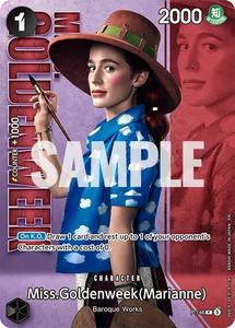 One Piece Promotion Cards: Miss.Goldenweek (Marianne) - P-146 (Premium Card Collection -Live Action Edition Vol.2 Baroque Works-) [One Piece Promotion Cards]