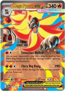 Pokemon Singles Instock: Mega Pyroar ex (015/086) [Mega Evolution: Chaos Rising]