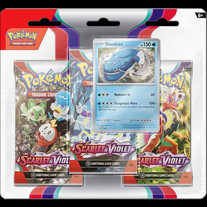 Products: Scarlet & Violet 3x Booster Pack Blister with either Arcanine/Dondozo Promo TCG NZ