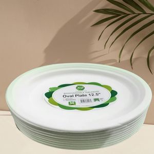 Products: 12.5″ Oval Bio Dinner Plate x 500pcs