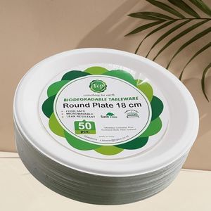 7″ Round Bio Snack/Side Plate x 500pcs