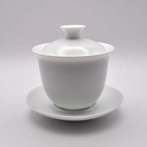White Ceramic Gaiwan Tea Set