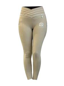 Mini Maya Beige Ultra High Pleated leggings