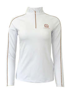 Chloe White Crystal Base Layer With Long Sleeves