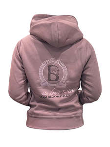 Hoodies: Orla Cross Neck Heather Mini Hoodie with diamanté