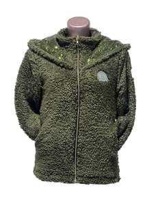 Taggie Mini Olive Double Collar Teddybear Fleece