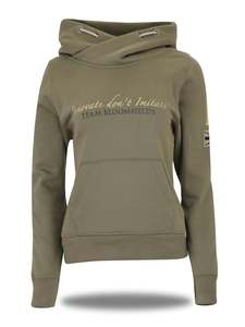 Amelia Sage with Gold Cross Necked Hoodie