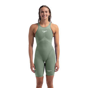 Racesuits: Speedo - Womens - Fastskin LZR Pure Valor 2.0 Openback Kneeskin - Country Geen/Black