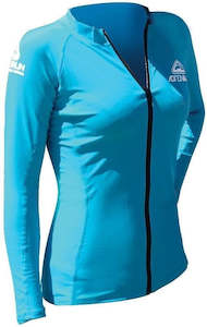 Thermal Neoprene: Adrenalin - Womens - 2P Thermal ZipTop Long Sleeve - Aqua