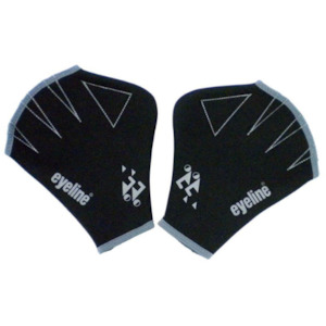 1 Training Aides Paddles: Eyeline - Neoprene Aquafit Glove - Black/Grey