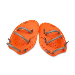 1 Training Aides Paddles: Zoggs - Matrix Handle Paddles - Orange/Grey
