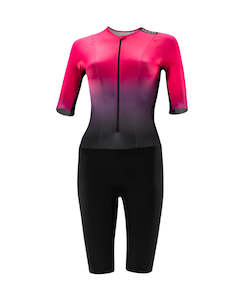 Tri Suits Womens: HUUB - Womens - The Collective Tri Suit - Black/Rose Fade