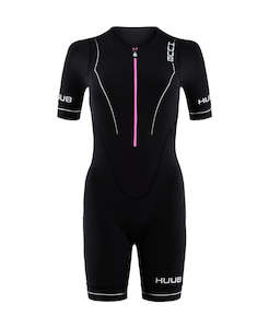 Tri Suits Womens: HUUB - Womens - Aura Long Course Tri Suit - Black/Purple